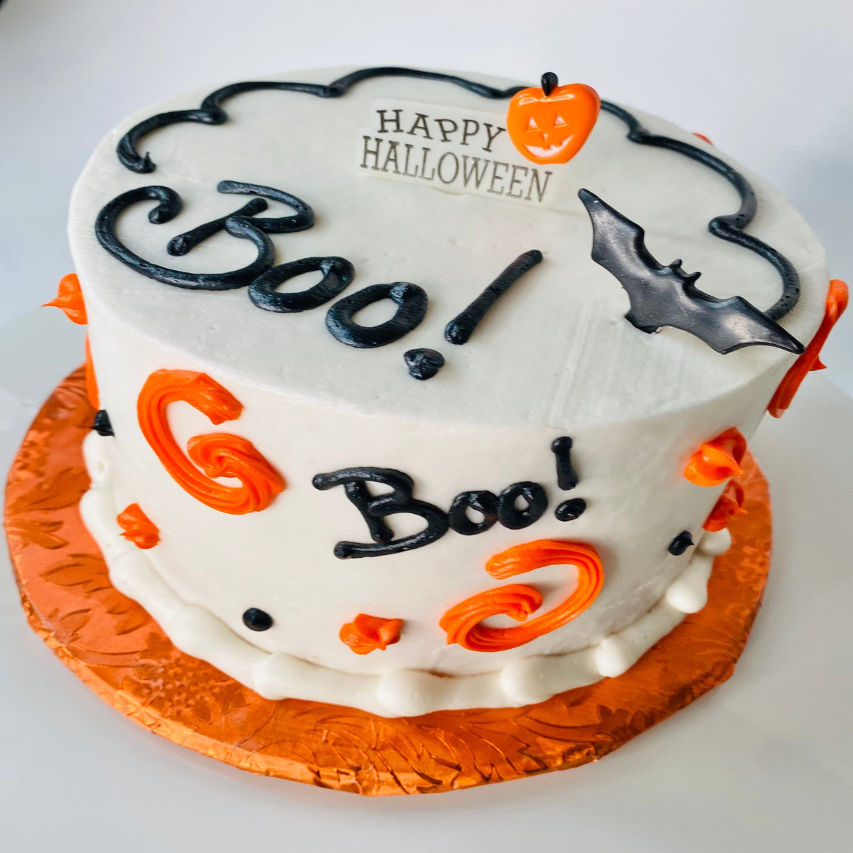 Hey Boo Halloween Cake – Cretia Cakes Bake Shop