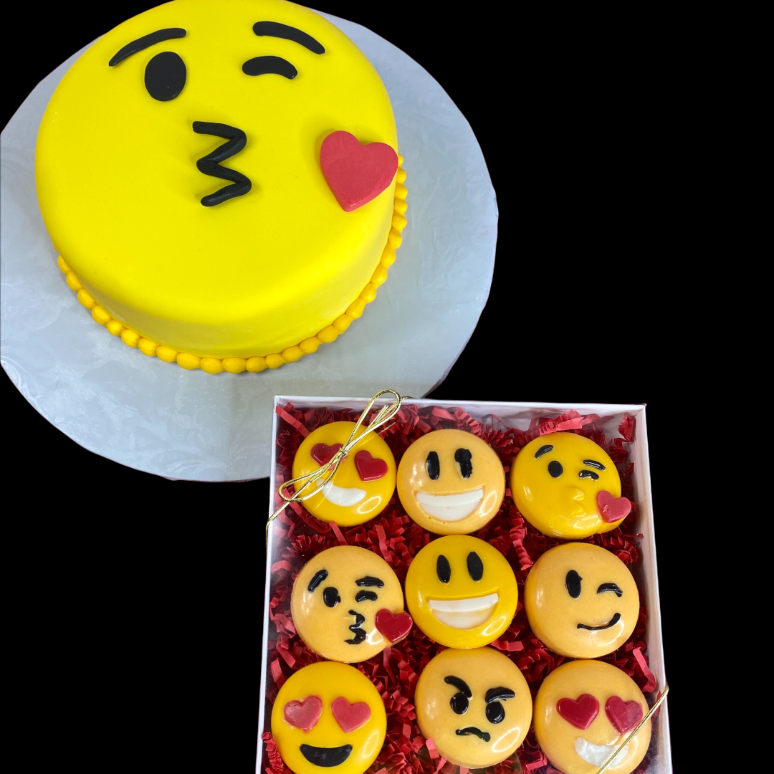 Emoji Round Cake with Sunglasses – Tiffany's Bakery