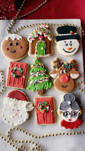 Handcrafted Decorated Christmas Cookies 12ct