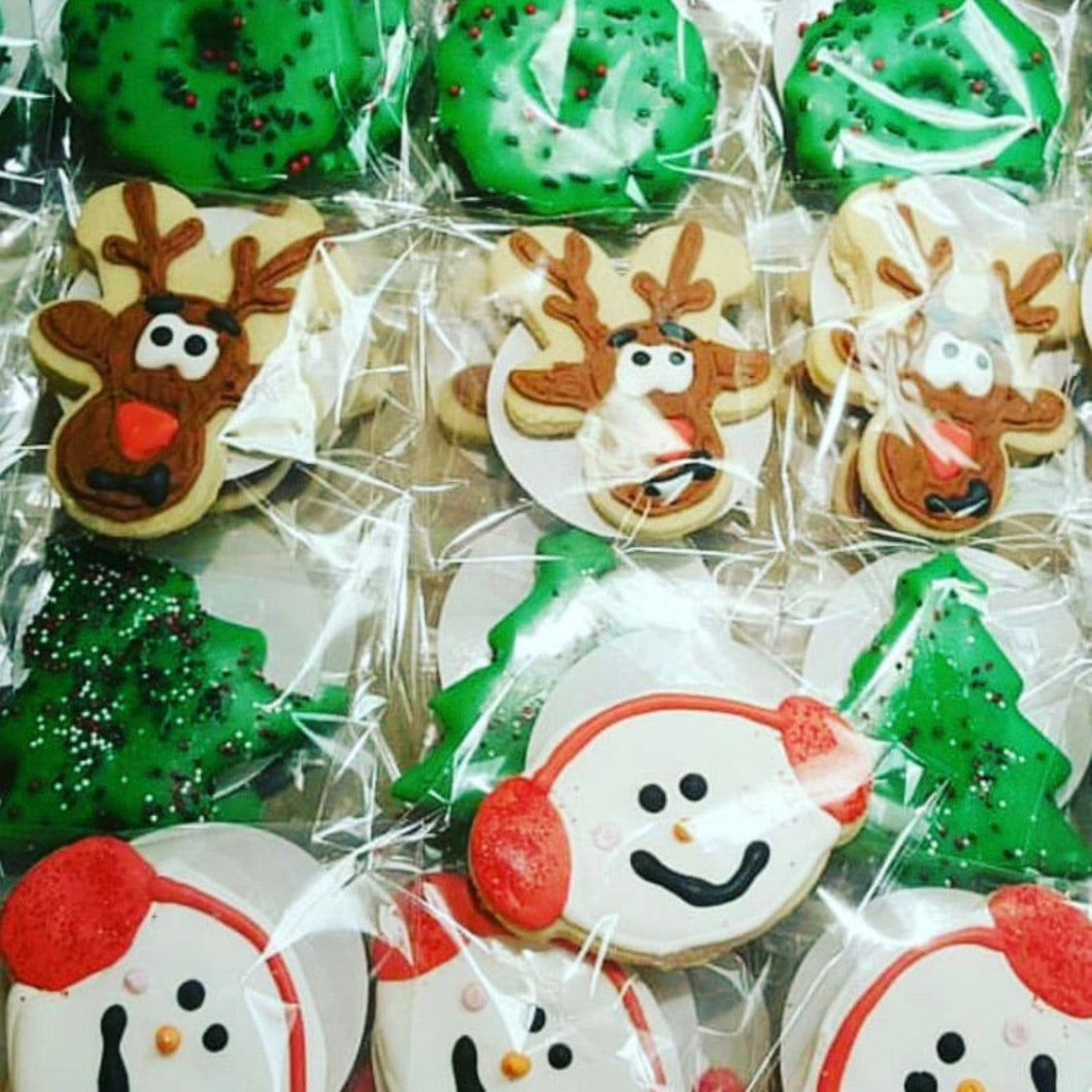 Decorated Christmas Cookies -Individually wrapped